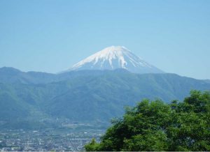湯村山　山頂　富士山