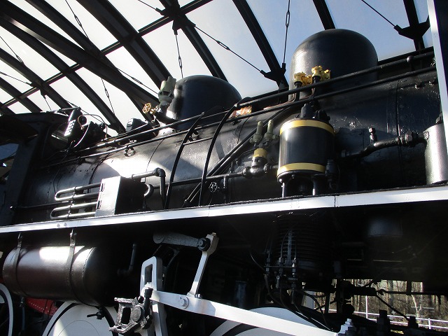 清里駅前の蒸気機関車